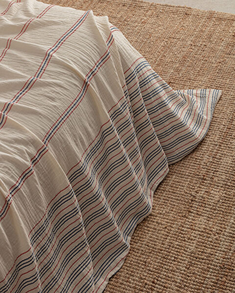 Breville Sıngle Sıze Muslın Yarn Dyed Duvet Cover Set - Fıtted - 2