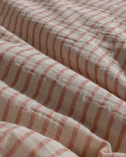 Agnes Sıngle Sıze Muslın Yarn Dyed Duvet Cover Set - Fıtted - 5
