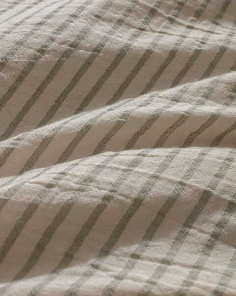 Agnes Sıngle Sıze Muslın Yarn Dyed Duvet Cover Set - Fıtted - 5