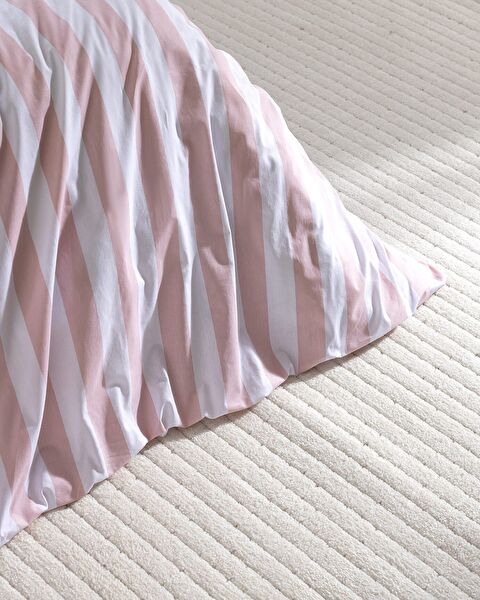 Avignon Single 100% Cotton Ranforce Printed Duvet Cover Set - Powder - 4