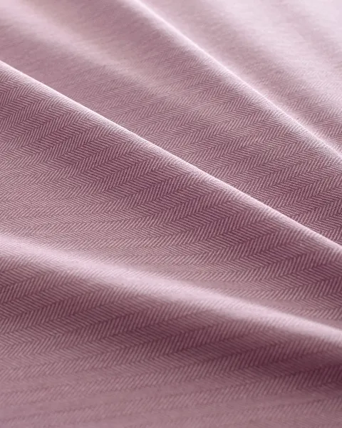 Ensemble de housse de couette simple en coton imprimé Cher - Prune clair - 5