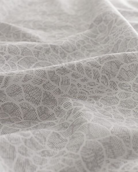 Grelot eenpersoons katoenen dekbedovertrekset met print - grijs - 4