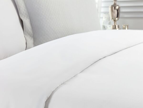 Daisi Double Ranforce Plain Duvet Cover - White - 3