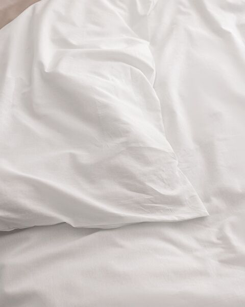 Manon Double 100% Cotton Ranforce Plain Duvet Cover - White - 4