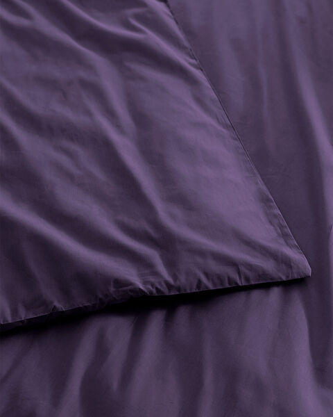 Manon Double 100% Cotton Ranforce Plain Duvet Cover - Purple - 4