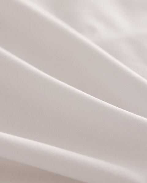 Housse de couette double en satin 100 % coton Ciel - Blanc - 3