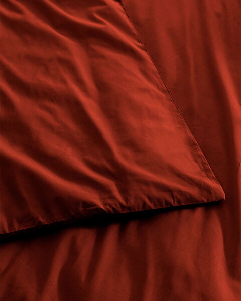 Manon King Size 100% Cotton Ranforce Plain Duvet Cover - Orange - 4