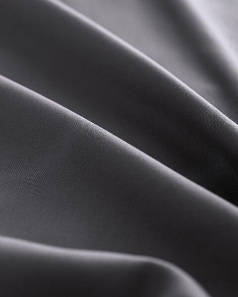 Housse de couette simple en satin 100 % coton Ciel - Gris foncé - 3