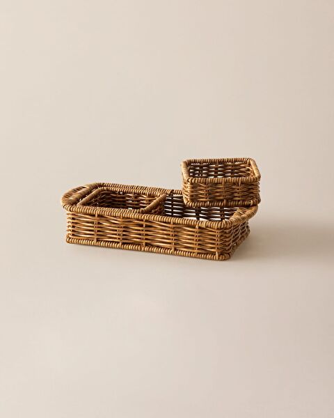 Noir Rattan Organiser - 1