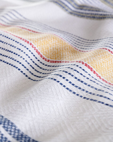 Janvier Double Cotton Printed Piqué - Navy Blue/Khaki - 2