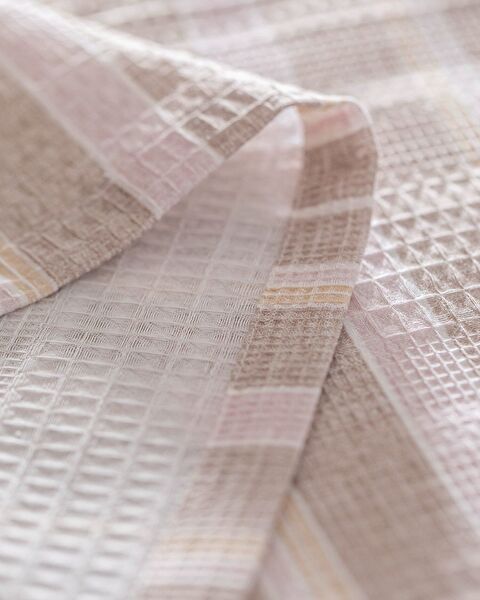 Piqué imprimé Darvell en coton double Ecocell - Beige - 2