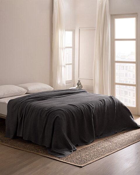 Avril Pamuklu Double Cotton Ecocell Luxury Pike - Anthracite - 0