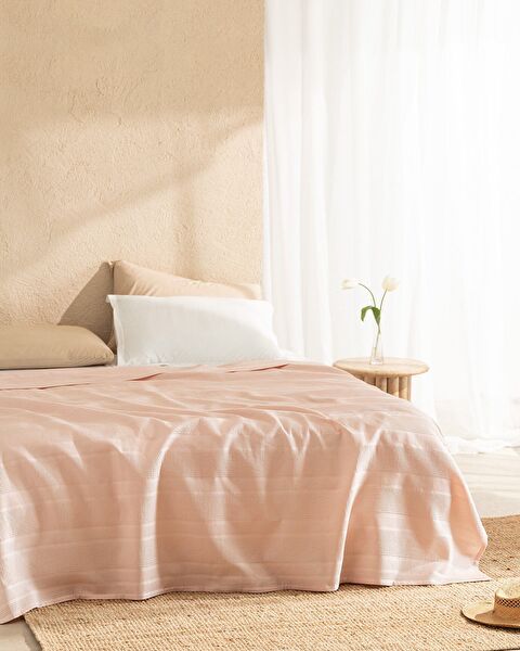 Piqué uni Mathilda Double Coton Ecocell - Poudre - 0