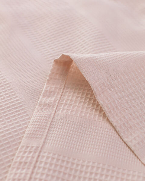 Ensemble piqué uni double 100 % coton cardé Mathilda - Poudre - 6