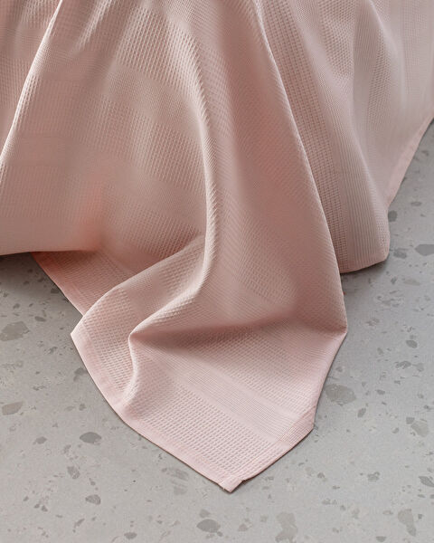 Ensemble piqué uni double 100 % coton cardé Mathilda - Poudre - 3