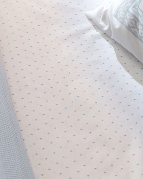 Mathilda dubbele 100% katoen gekaard effen piqué set - blauw - 5