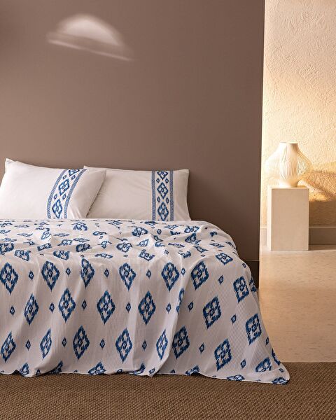 Ensemble piqué imprimé cardé Talon Double 100% coton - Bleu marine - 0