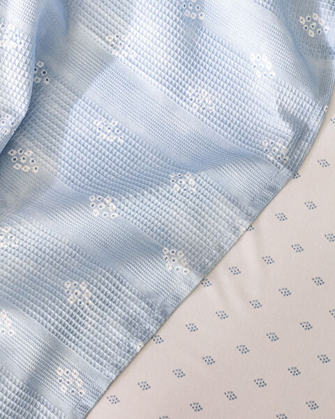 Lemien 100% katoenen dubbel gekartelde piquéset - blauw - 6