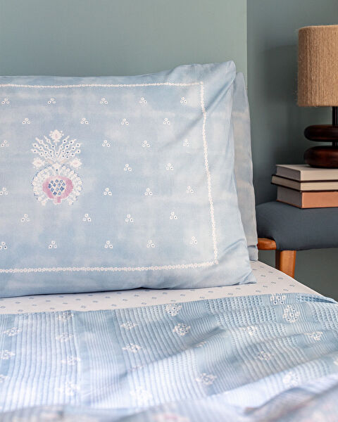 Lemien 100% katoenen dubbel gekartelde piquéset - blauw - 4