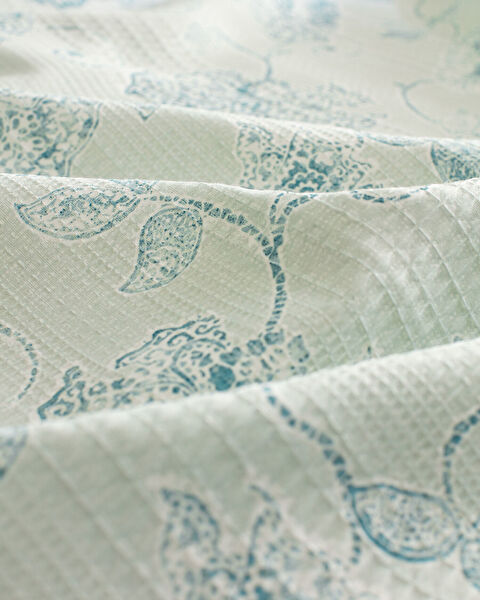 Ensemble piqué imprimé Berne en coton double Ecocell - Vert menthe - 6