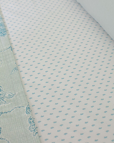 Ensemble piqué imprimé Berne en coton double Ecocell - Vert menthe - 5