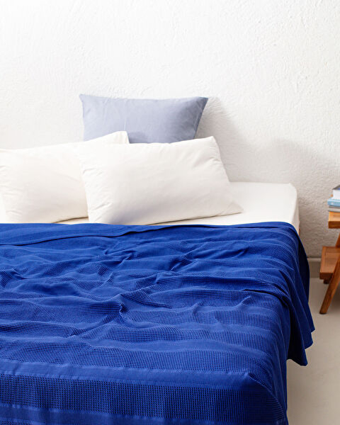 Mathilda King Size Carded Plain Piqué - Navy Blue - 1