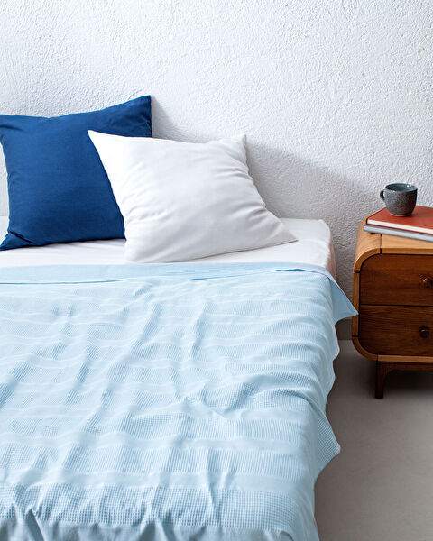 Mathilda King Size Carded Plain Piqué - Light Blue - 1