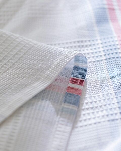 Patrice King Size Ecocell Printed Piqué - Navy Blue/Red - 4