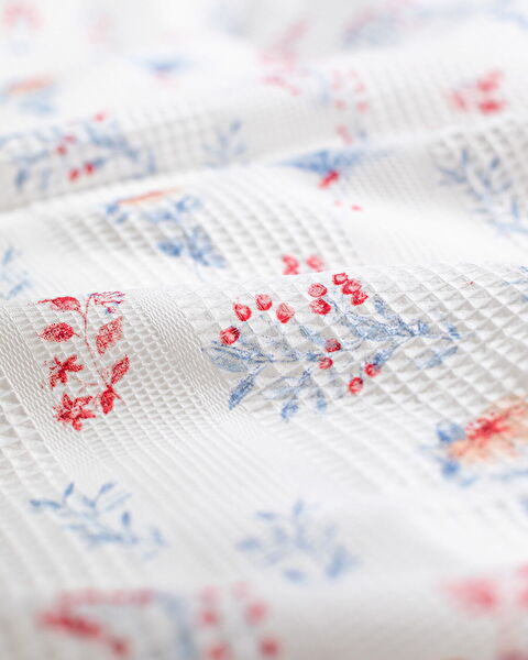 Silvie Kingsize piquéset met gekartelde print - 1