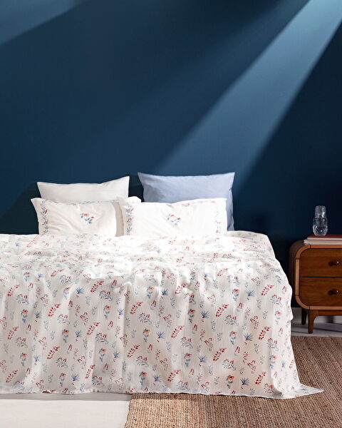 Silvie Kingsize piquéset met gekartelde print - 0