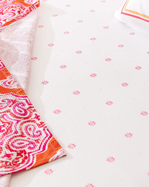 Carel King Size Carded Printed Pique Set - Orange - 2