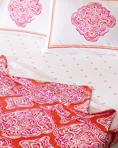 Carel King Size Carded Printed Pique Set - Orange - 1