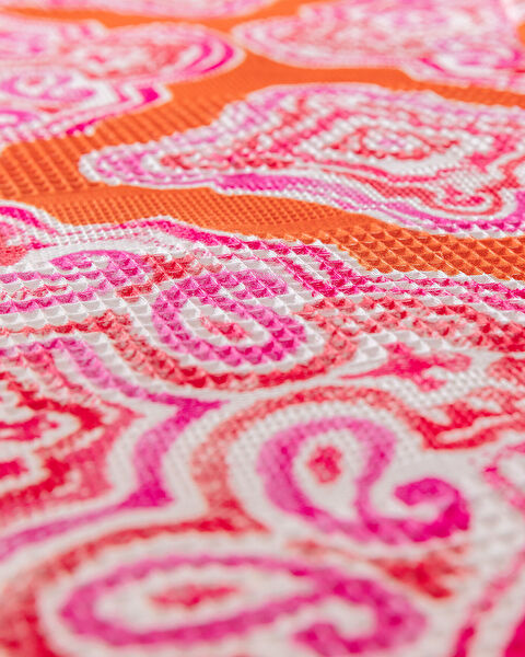 Carel King Size Carded Printed Pique Set - Orange - 3