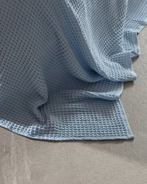 Avril Pamuklu Tek Kişilik Pamuklu Ecocell Lüks Pike - Mavi - 3