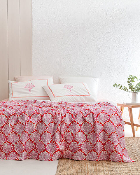 Kerman Tek Kişilik Karde Baskılı Pike Takımı - 0