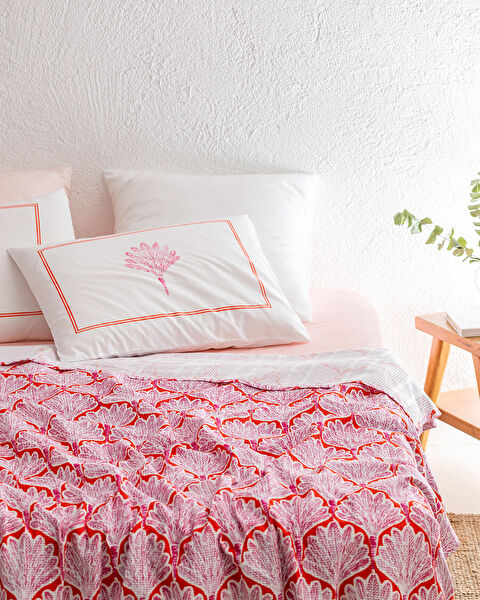 Kerman Tek Kişilik Karde Baskılı Pike Takımı - 1