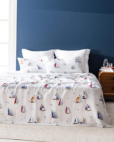 Majori Single Carded Printed Pique Set - White - 0