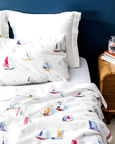 Majori Single Carded Printed Pique Set - White - 1