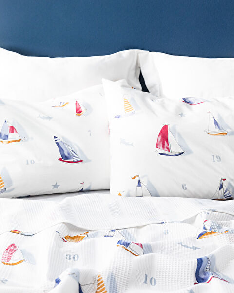 Majori Single Carded Printed Pique Set - White - 2