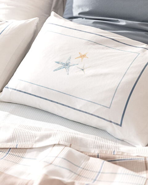 Musette Tek Kişilik Karde Baskılı Pike Takımı - Bej - 3