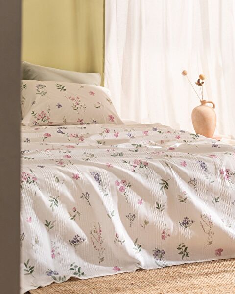 Evonna Tek Kişilik Ecocell Baskılı Pike Takımı - 1