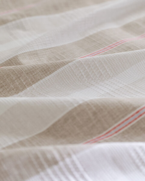 Henri Single Cotton Ecocell Printed Pique Set - Beige - 5