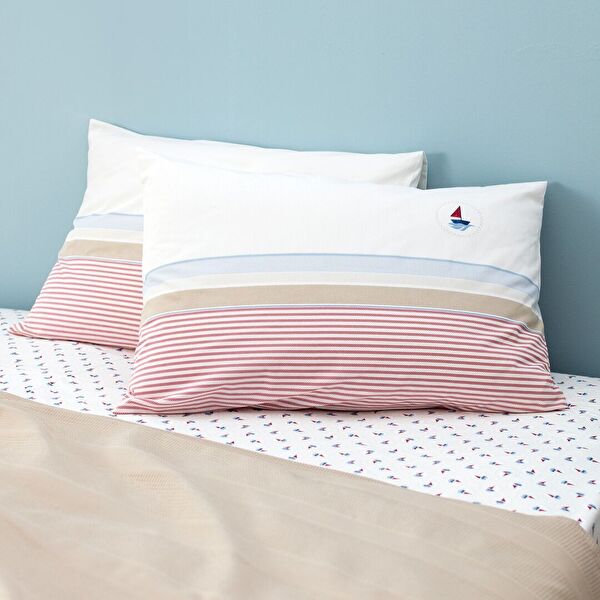 Mathilda Tek Kişilik Pamuklu Ecocell Düz Pike Takımı - Bej - 2