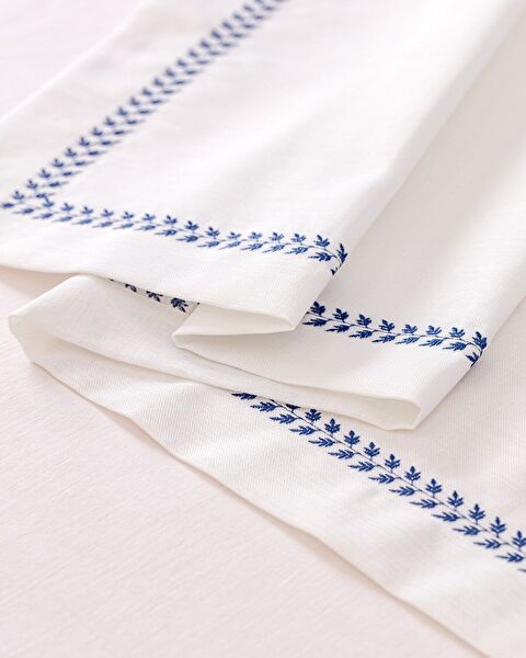 Tapis de Passage Moselle - Blanc/Bleu Marine - 4