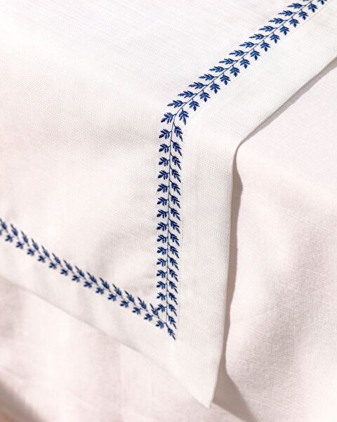 Tapis de Passage Moselle - Blanc/Bleu Marine - 2