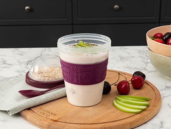 Récipient à collation Pansy avec cuillère - 1