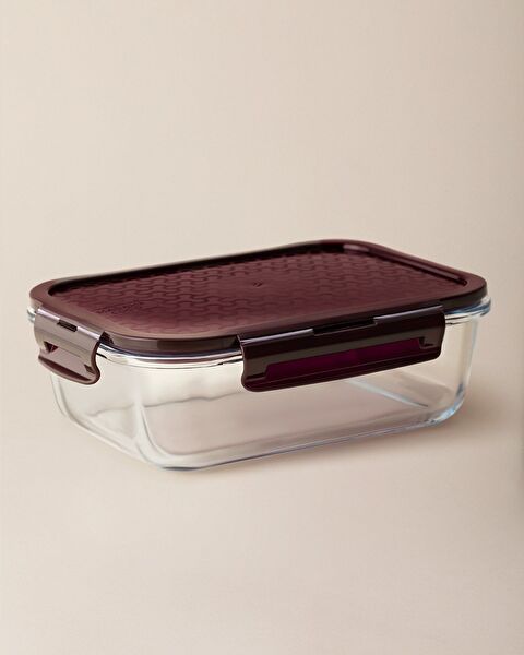 Récipient De Stockage En Verre Borosilicaté Rectangle Modène Avec Couvercle - 1500ml - 2