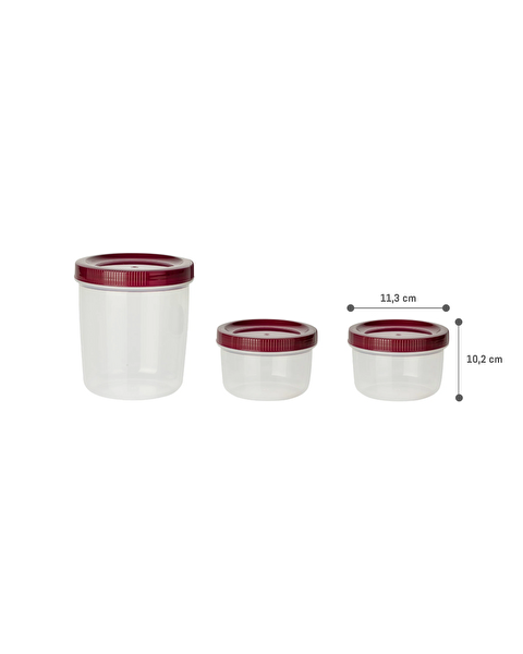 Contenant à collation Dieppe 3 pièces - 4