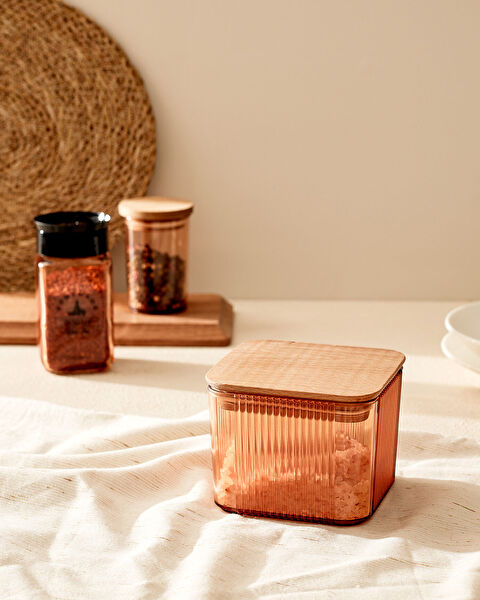 Récipient de conservation Renard avec couvercle en bois 500 ml - 1