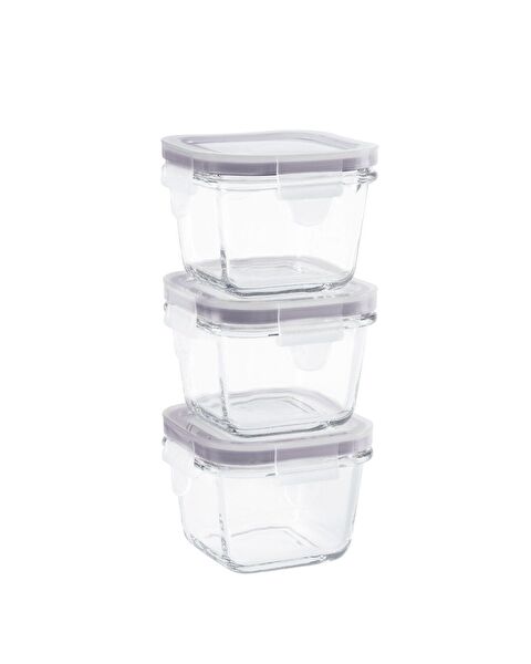 Mini Contenant Alimentaire Carré 3 Pièces Marle - 150ml - 4